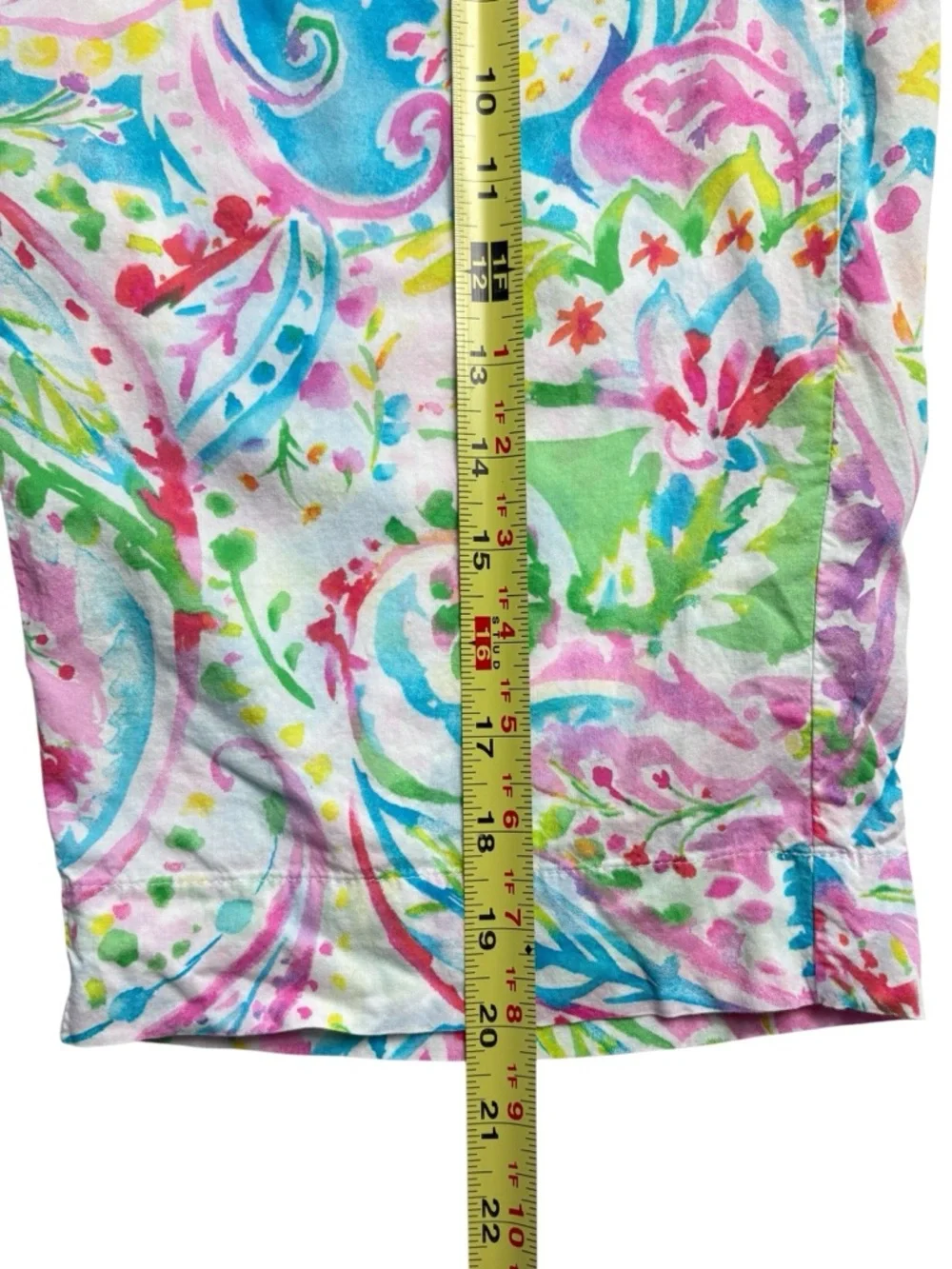 Ralph Lauren Black Label Rainbow Paisley Crop Pajama Set • PM Petite Medium - Picture 11 of 15